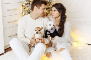 Romantic couple photo. Sell your Christmas script blog